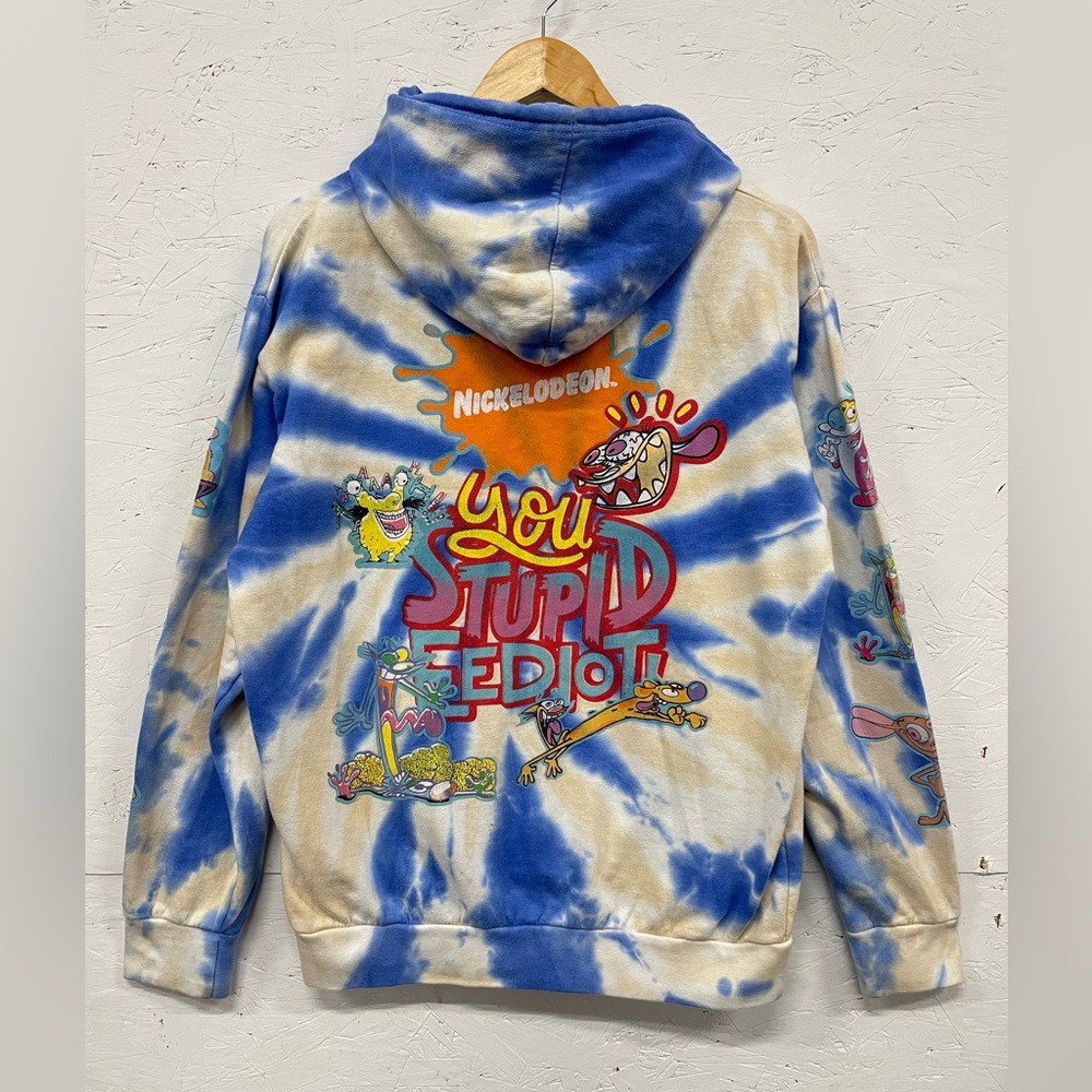 Nickelodeon Ren & Stimpy Tie-Dye Hoodie, Size M